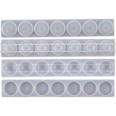 Harzformen 7 Chakra Epoxid-Silikonformen Anhängerformen Heilige Geometrie Epoxidharz