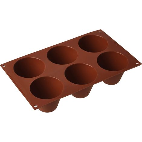 silikomart  SF052 Stampo in Silicone per Monoporzioni MUFFIN, Antiaderente, 6 Cavità, Confezione da 1 Stampo per Dolci, Ø 75 h 60 mm, Made in Italy (1/3)