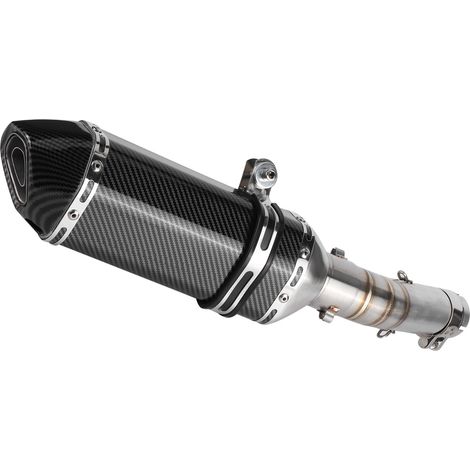 Système d'échappement Slip-On avec DB Killer + tube intermédiaire compatible avec CBR500R CB500F CB500X 2013-2015 (1/5)