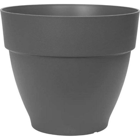 Elho Vibia Campana Bac a fleurs Rond 55 - Noir - Ø 55 x H 47 cm - extérieur - 100% recyclé (1/2)
