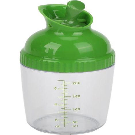 200ml Shaker à Vinaigrette, Mélangeur d'huile pour Vinaigrette, Bouteille Distributrice avec Gradué pour Préparer et Conserver (1/5)