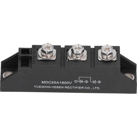 Pont redresseur 3 bornes MDC55A 1600V, module de redressement pour alimentation, accessoire pièce de rechange, kit électrique. (1/5)