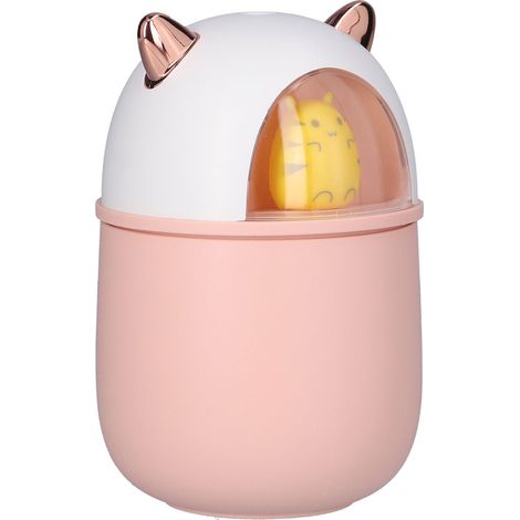Mini humidificateur, silencieux et portable, grande capacité de 300 ml, lumière d'ambiance, humidificateur de bureau, convient à une utilisation à la maison et au bureau. (1/5)