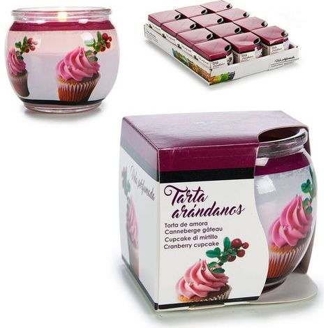 Set di 12 candele profumate in vetro - Torta di mirtilli rossi (1/2)