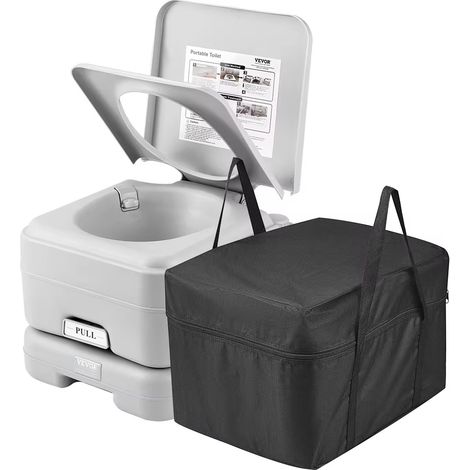 AUTRUCKER Toilettes portables de camping de 3,2 gallons avec système de pressurisation par bouton-poussoir, pot, toilettes portables étanches et inodores (1/5)