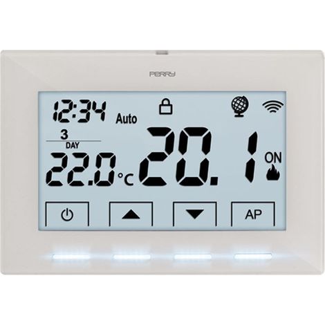 Perry 1TX CR029WIFI WiFi Thermostat mit Zeitschaltuhr für die Wandmontage 1TXCR029WIFI weiß (1/3)