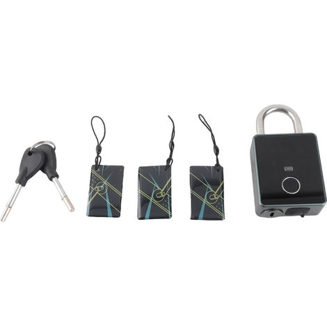 Ortviai Cadenas biométrique intelligent sans clé en alliage d'aluminium – reconnaissance par empreinte digitale, Bluetooth et application TT LOCK