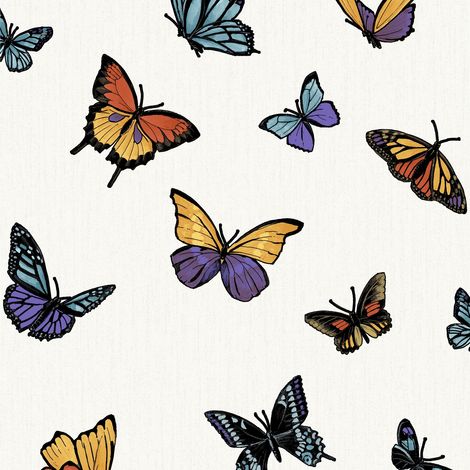 Superfresco Easy - Vliestapete - Schmetterling Perle - Mehrfarbig - 10m x 52cm (1/4)