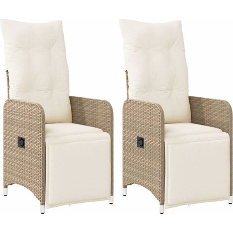 Maison Exclusive - Gartensessel mit Kissen 2 Stk. Verstellbar Bei