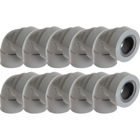 10 coudes PVC évacuation Ø50 Femelle Femelle 87°30 - Nicoll (1/4)