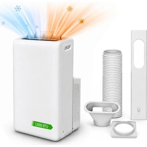 Climatiseur mobile - 12000 BTU - Wi‑Fi - Réversible froid/chaud - Inverter