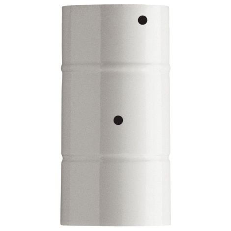 Tube perfore' pour volets blanc cm 10x25h en acier porcelaine pour poeles chemine'es