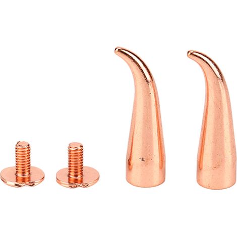 100 jeux de rivets en laiton or rose, avec filetage précis, rivets coniques plaqués métal style punk, adaptés à la confection de vêtements DIY, taille 7x26 mm. (1/5)