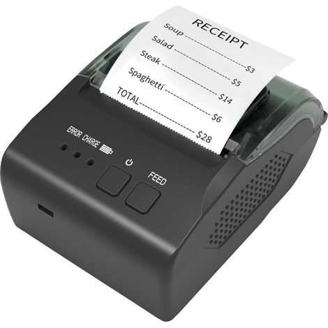 Mini 58mm Wireless Portable Thermal Receipt Printer, with (1/4)