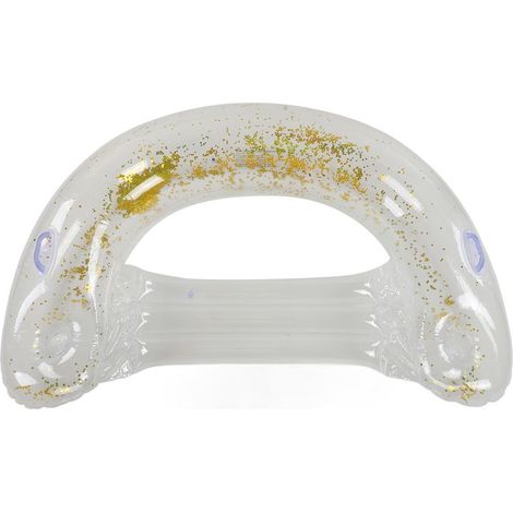 Matelas flottant gonflable durable avec paillettes dorées, jouet d'eau pour l'été (1/5)
