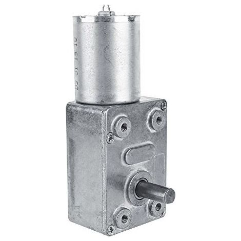 12V DC High Torque Metal Gear Motor Worm Gear Turbo Reduction Motor (2RPM) (1/5)