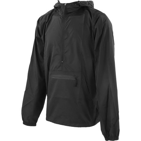 Coupe-vent de cyclisme, veste de course à pied légère et imperméable avec capuche et réflecteurs réfléchissants, taille L