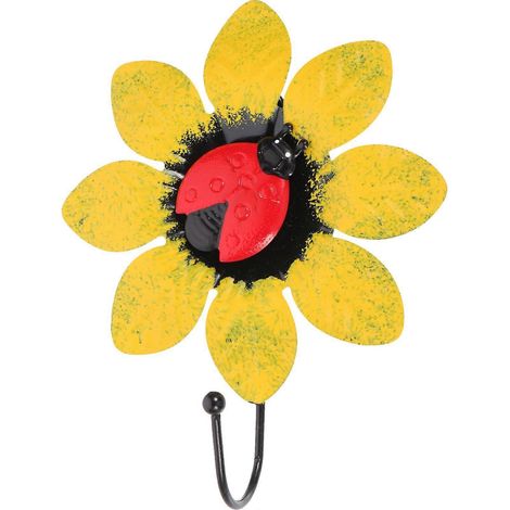 Crochet mural décoratif en forme de fleur, porte-chapeau/manteau. (1/4)