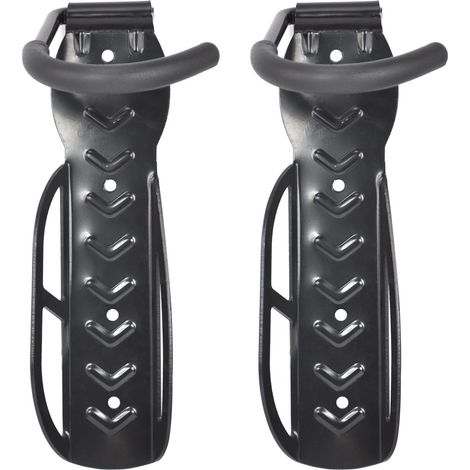 Lot de deux supports muraux pour vélo rangement vertical pour bicyclette galerie de présentation pour maison et garage gain de place