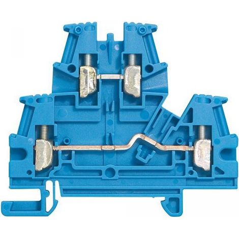 Legrand 037108 Bloc de jonction Viking 3 à vis - 2 jonctions - 2 étages - bleu - pas 6