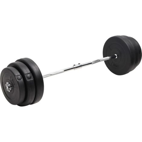 vidaXL Bilanciere Curvo con Dischi 90 kg