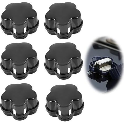 Ensemble de 6 protections de sécurité pour boutons de four, cache-prises, sécurité bébé (noir)