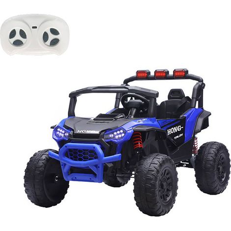 Macchina Elettrica per Bambini Buggy Safari 2 Motori da 35W con Telecomando Luci e Suoni Blu (1/5)