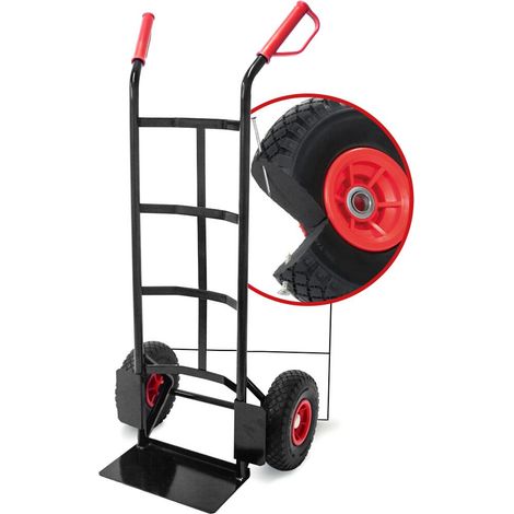 Pro-Bau-Tec Stahl Sackkarre mit pannensicheren PU-Reifen 150kg Tragkraft (1/4)