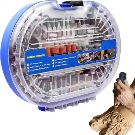 Kit d'accessoires pour outils rotatifs – Accessoires polyvalents d'outils ponçage, meulage, sculpture, polissage, gravure, réparation à domicile - (1/5)