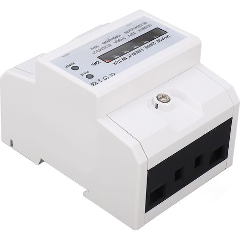 Compteur d'énergie monophasé, multimètre domestique, compteur de consommation électrique sur rail DIN, voltmètre (1/5)