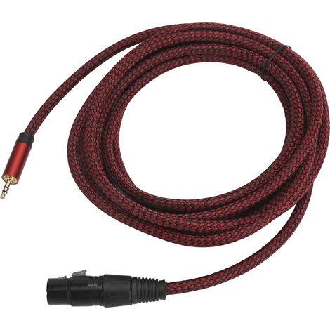 Câble Audio XLR Femelle vers Jack 3.5mm Cordon Microphone Équilibré 4 mètres (1/5)
