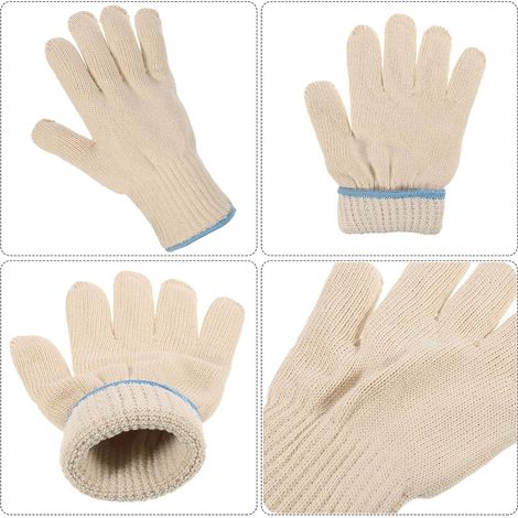 Gant Anti Brulure Cuisine Gant Four Anti Chaleur Gant Barbecue Intérieur et Extérieur Coton Tricoté Épais pour Four Friteuse à Air Haute Température Grill des Plats Chauds Jardinage (1/5)