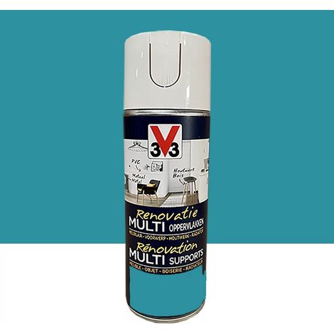 Bombe de peinture V33 Rénovation Multi-Supports Bleu batik 0,4 L