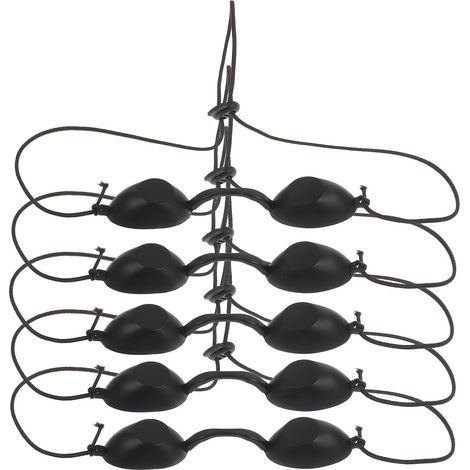 Set di 5 mascherine protettive in PVC nero, delicate sulla pelle, con effetto ombreggiante, per apparecchi di bellezza. (1/5)