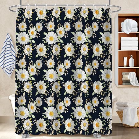 Rideau douche imperméable polyester 180x180 design séparation douche pour une colocation (1/5)
