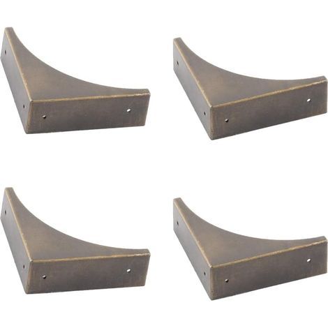 CCYKXA 4Pcs Metal Corner Guard For Furniture, Antique Bronze Edge Guard Bracket, Edge Guard Metal Corner Guard For Furniture