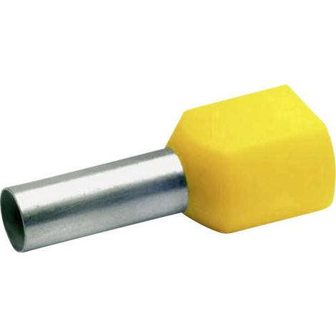 Embout double d'extrémité de câble Klauke 87514 6 mm² x 14 mm partiellement isolé jaune 100 pc(s) (1/3)