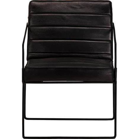 Fauteuil relax  Fauteuil Noir Cuir véritable (1/5)