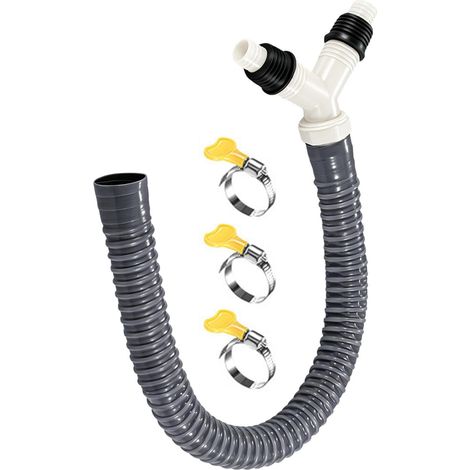 Raccord en T pour tuyau d'évacuation de machine à laver, installation facile, anti-goutte, dérivateur pour tuyau d'évacuation pour plusieurs appareils ménagers, adapté pour climatiseur, buanderie (1/4)