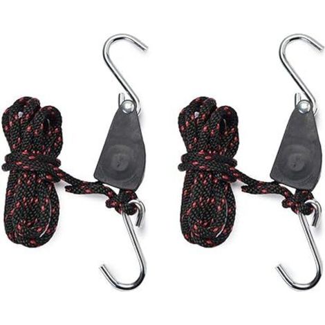 Sangles Cliquet 1/4 Pouces Rope Ratchet pour Lampe de Coissance 2 pièces Corde de Crochet Réglable