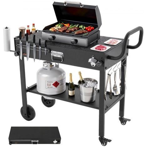 Desserte de Jardin pour Plancha Pliable Chariot de Barbecue Plan (1/5)