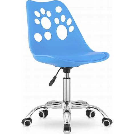 Bedruckter Drehstuhl - blau