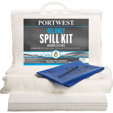 Absorptionsset 20 Liter, Nur für Kohlenwasserstoffe - Weiß - Portwest