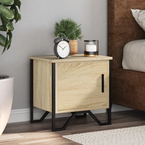 vidaXL Tables de chevet 2 pcs Chêne sonoma 40 x 30 x 40 cm Aggloméré (1/5)