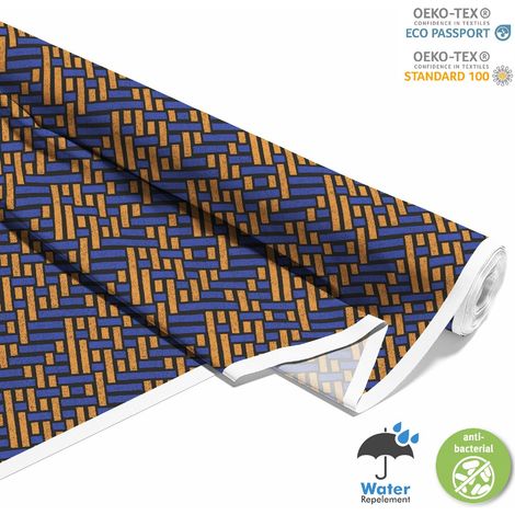 TISSUS DÉCORATIFS D'EXTÉRIEUR OXFORD - Motif rectangles géométriques (1/5)
