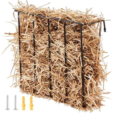 VEVOR Livestock Hay Feeder, 24 Gallons Large Capacity, Heavy-Duty Steel Goat Hay Rack, 27'' Long Wall Mounted Horse Hay Holder, Multiple Sided Feeding Rack for Sheep Farm Livestock Indoor Outdoor (1/5)