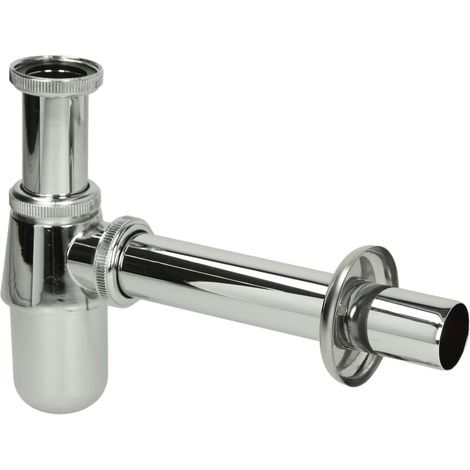 Siphon chromé pour lavabo 1 1/4 tube DN 32 mm