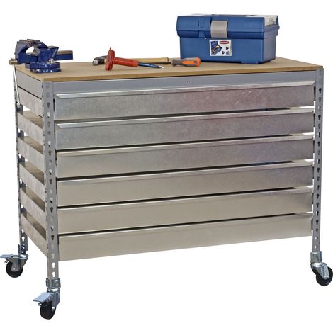 Simonrack Établi sans vis gris design moderne bois (1/2)