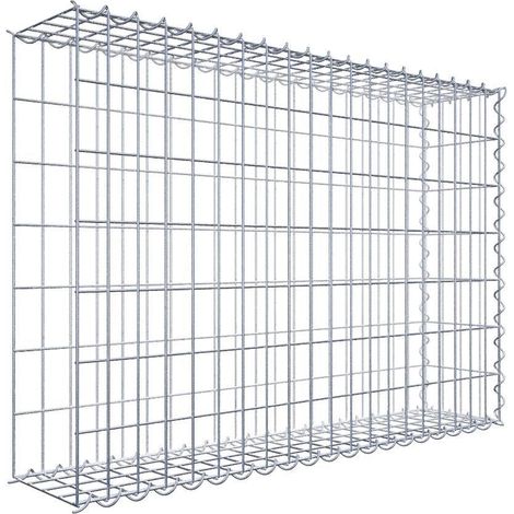 Gabiondeco - Gabion - Element de prolongation en longueur 100 cm x 70 cm x 20 cm (L x H x P). maille 5 x 10 cm. Spirale. Avert.: il manque une grille - Made in Germany (1/5)