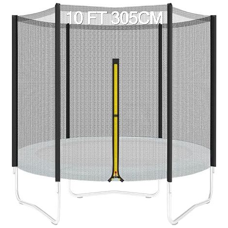Trampoline Net, 305 cm 10FT with 6 Bars, Outdoor Safety Net, Anti-UV and Anti-Tear Trampoline Protection, for Outdoor Trampoline Accessories (1/5)